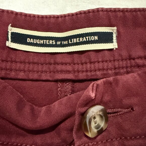Anthro Daughters of the Revolution Maroon Boot Leg Pants Size 2 - Picture 5 of 10